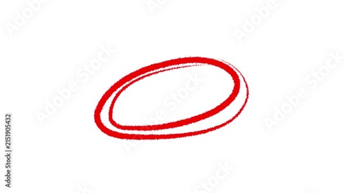 Animated circle marker and underline stroke with transparent background, 4K motion graphics.