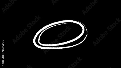 Animated circle marker and underline stroke with transparent background, 4K motion graphics.