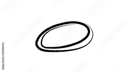 Animated circle marker and underline stroke with transparent background, 4K motion graphics.