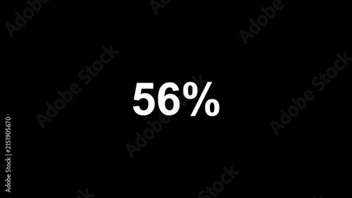 Countdown timer from 0% to 100% with circular loading animation on transparent background.