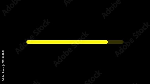 Progress bar animation with alpha channel, loading bar on a transparent background, 4K video, update and download.