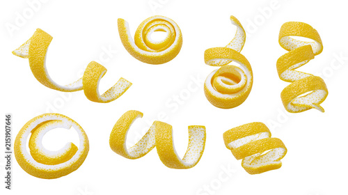 Fotografie Lemon Zest Twists and Swirls
