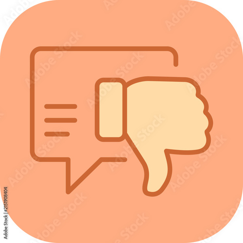 Tapety artystyczne Negative Feedback Vector Icon
