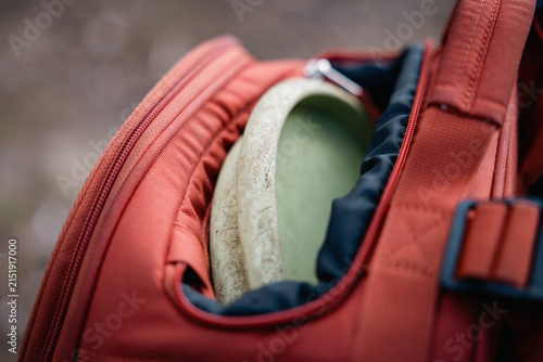 two putters in disc golf bag