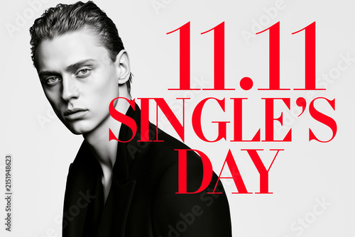 Luxury Male Fashion Portrait for 11.11 Singles' Day Campaign
