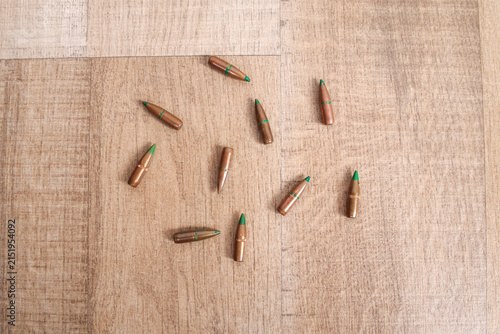 Принти на полотні High Angle of Several Rifle Bullets Scattered