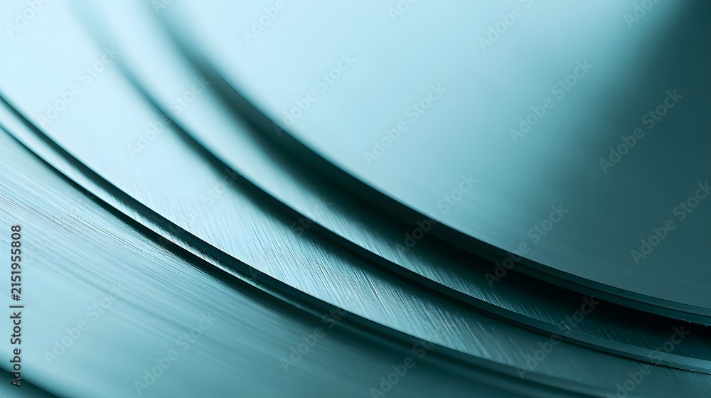Fototapeta premium Abstract Brushed Aluminum Sheets Curving Flow Background