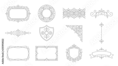 Ornate Vector Borders and Frames - Elegant Decorative Elements
