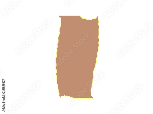 A single rectangular piece of torn beige paper on a black background