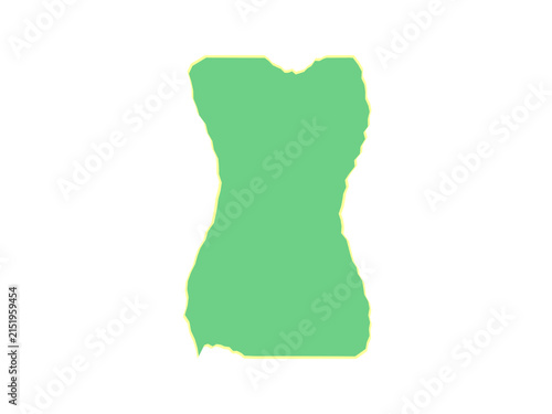 A Simple Mint Green Abstract Organic Shape Centered On Solid Black Background