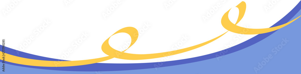 Obraz premium Abstract Gold Ribbon Border