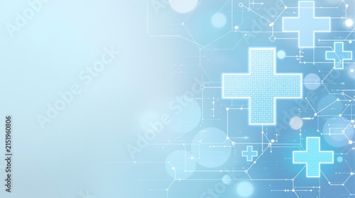 Abstract Geometric Medical Cross Shape Medicine and Healthcare Background
