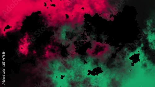Colorful liquid marble texture animation with neon pink and green flowing patterns on black, suitable for abstract backgrounds, music videos, digital displays, and modern motion graphics.