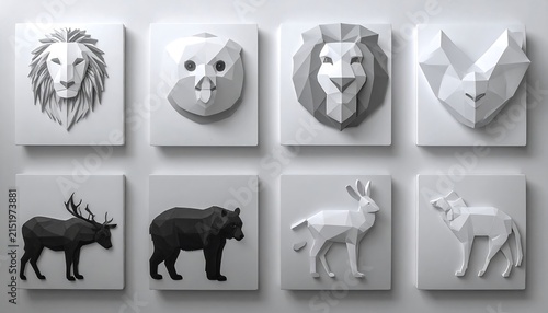 Black and white horse head portraits series.