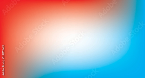 Foto Smooth color gradient background transitioning from red to white to blue
