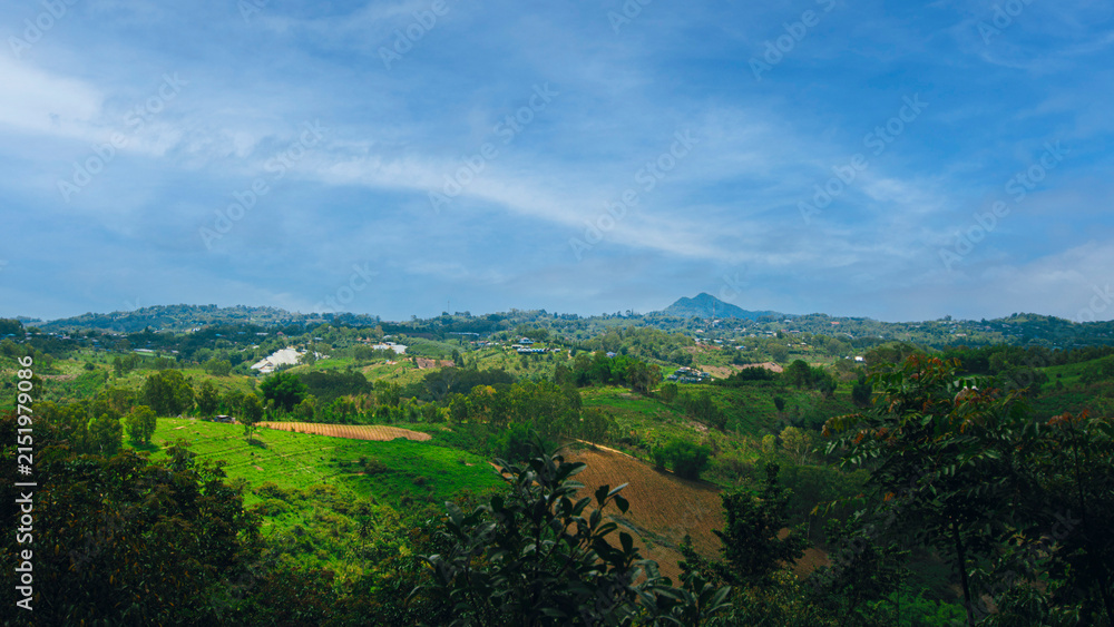 Obraz premium View Khao Kho, Phetchabun, Thailand, This picture was shot at Khao Kho Royal Palace, Phetchabun, Thailand.