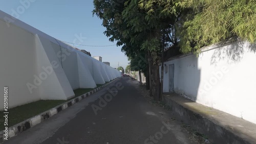 Driving Forward Along a Historic Street Near Kraton Palace in Yogyakarta, Indonesia