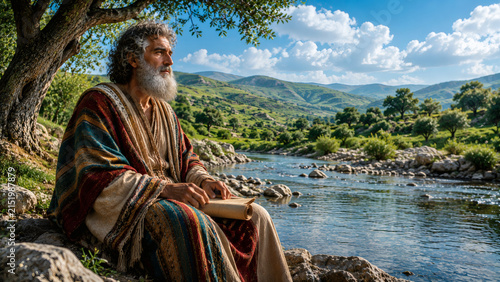 The Prophet Elijah Resting Beside The Brook Cherith In The Old Testament