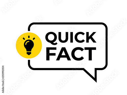 Quick fact speech bubble icon