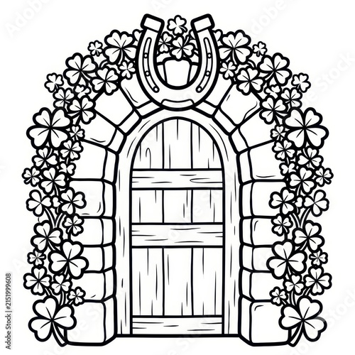 St Patrick's Day lucky door archway
