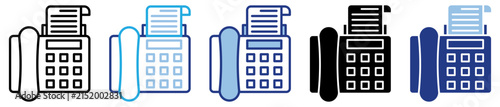 Tapety artystyczne Fax machine icon set in multiple style