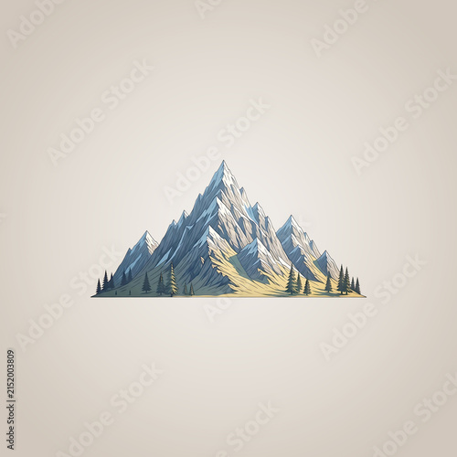 Snow-capped mountain peak with jagged ridges against pale sky