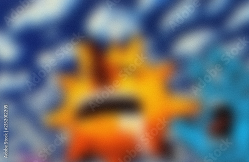 Obraz na płótnie Blurred abstract face with colorful background