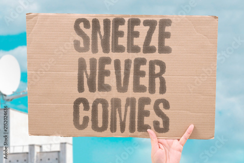 Canvastavla "Sneeze never comes" The reflex builds but the release never arrives