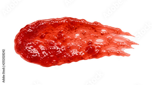 Strawberry jam spread isolated on transparent background