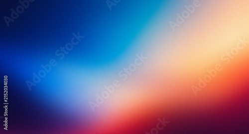 Obraz na plátně Abstract modern background with glowing vibrant blue and fiery red orange and go