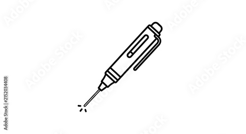 Laser Pointer Pen Icon, Precision Targeting, Scientific Research, Technology Concept
