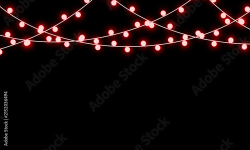 Foto A beautiful glowing string of christmas lights creating a festive and warm holid