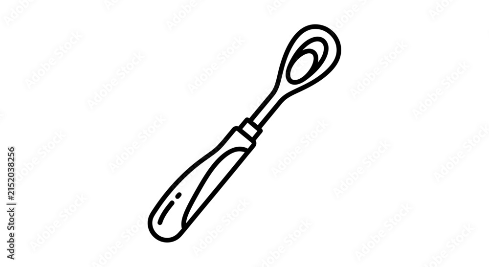 Fototapeta premium Baby Spoon with Ergonomic Handle, First Foods, Feeding Utensil Icon