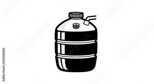 Obraz na plátně Black and white plastic water bottle.