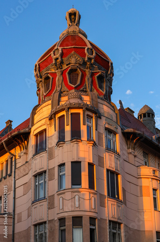 Architectural detail in Szeged, Hungary, Europe