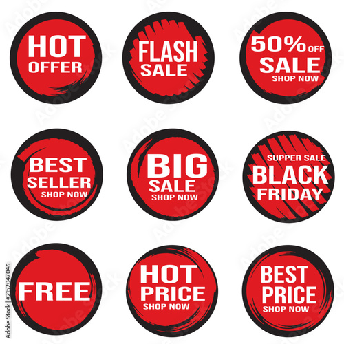 set of discount labels