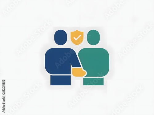 Two people exchanging a certificate or award in a professional setting