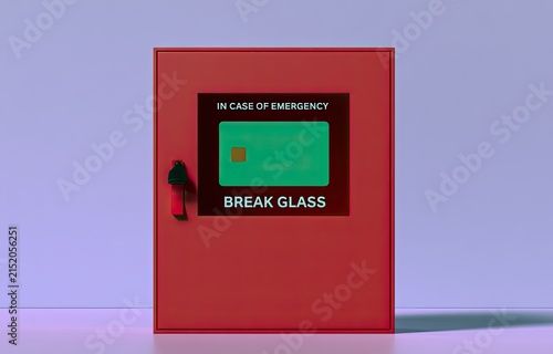 Red emergency box with 