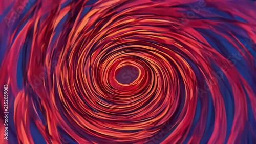 Abstract Red Swirl with Blue Gradient Background Seamless Motion Loop