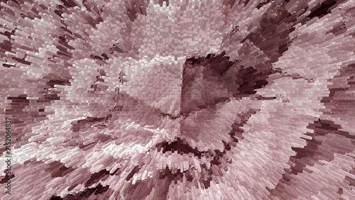 Cuadro en lienzo Soft rose gold 3d extruded block abstract background design