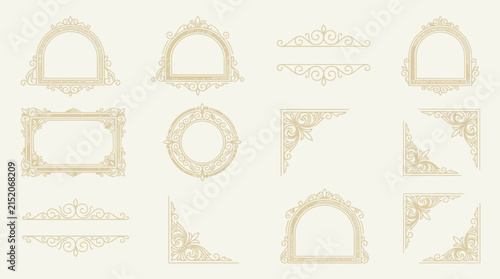 Ornate Vintage Frames and Corners - Isolated Elements