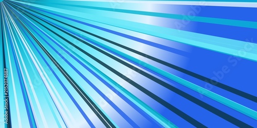 Abstract bright blue turquoise ray light background with dynamic energetic lines.