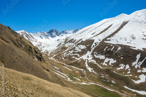 Caucasus Mountains landscape. Karachay-Cherkessia, Russia