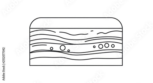 Photography Geological cross-section diagram illustration.