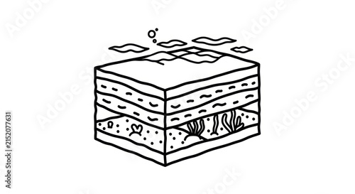 фотографія Soil layers and ground structure.