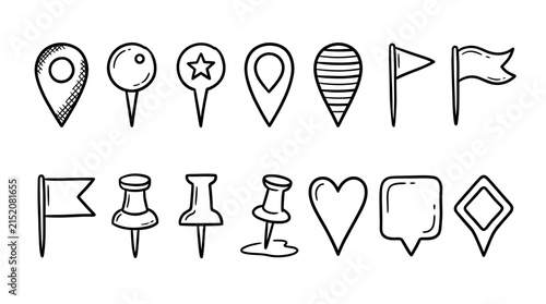 Canvastavla Doodle location pin