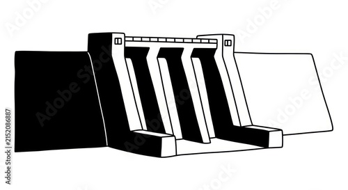 Cuadro en lienzo Black and white illustration file organizer.