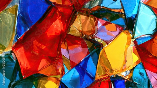 Vibrant Mosaic Shattered Glass Abstract Pattern