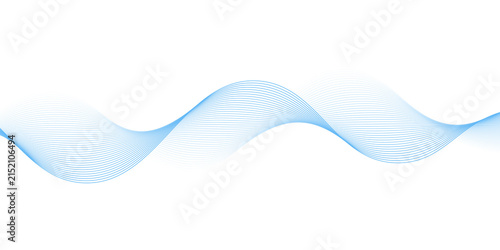 Konstfotografi Abstract blue line wave background