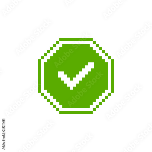 Pixelated Check Mark Icon